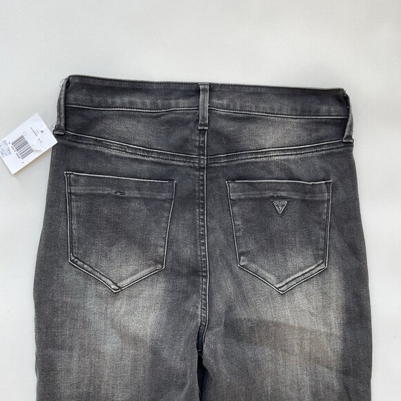 Guess Women’s High Rise Skinny Jeans Cropped Leg W/Blue Tuxedo Striped Size 28 - Picture 10 of 11